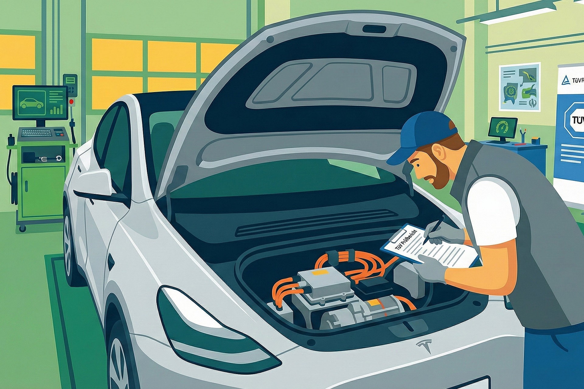 Tesla onderaan in statistieken van periodieke TÜV-keuring