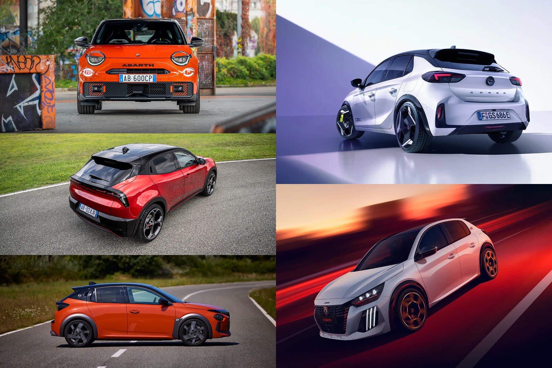 Vijf elektrische hot hatches met 280 pk: dezelfde basis, vijf verschillende karakters