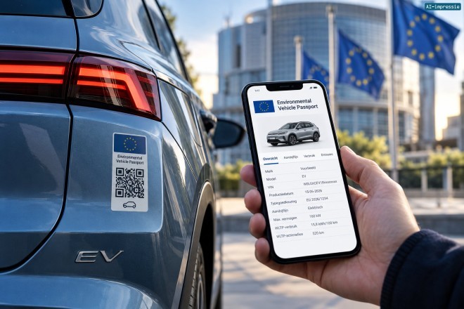 Elk nieuw autotype krijgt vanaf 29 november een digitaal milieupaspoort