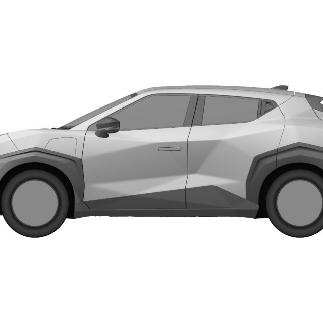 Een nieuwe EU-ontwerpregistratie bevestigt dat de elektrische Nissan Juke zijn extreem hoekige vorm behoudt. Marktintroductie: voorjaar 2027.