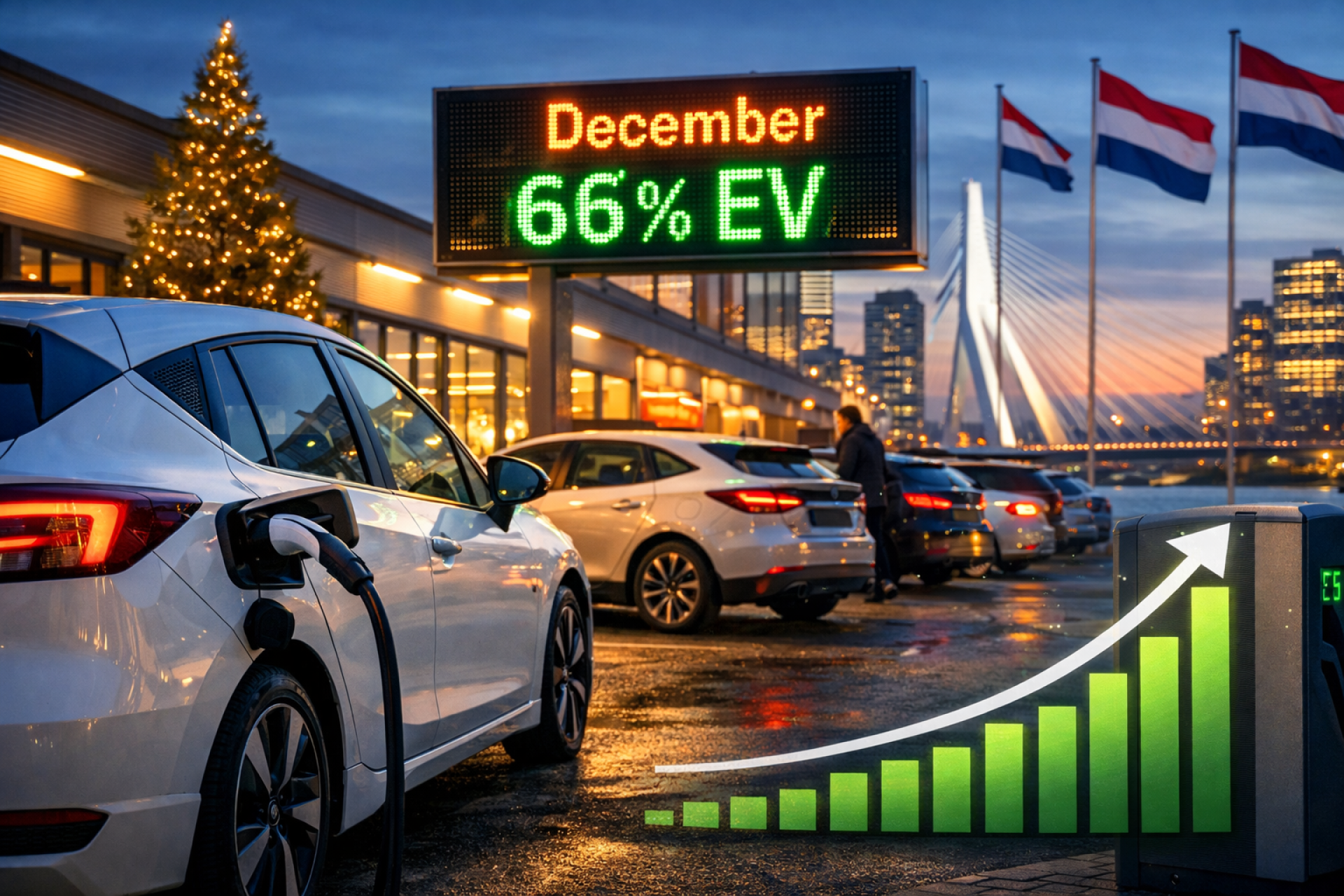 December 2025: 66% van verkochte auto’s is een elektrische, bijtellingswijziging heeft geen effect