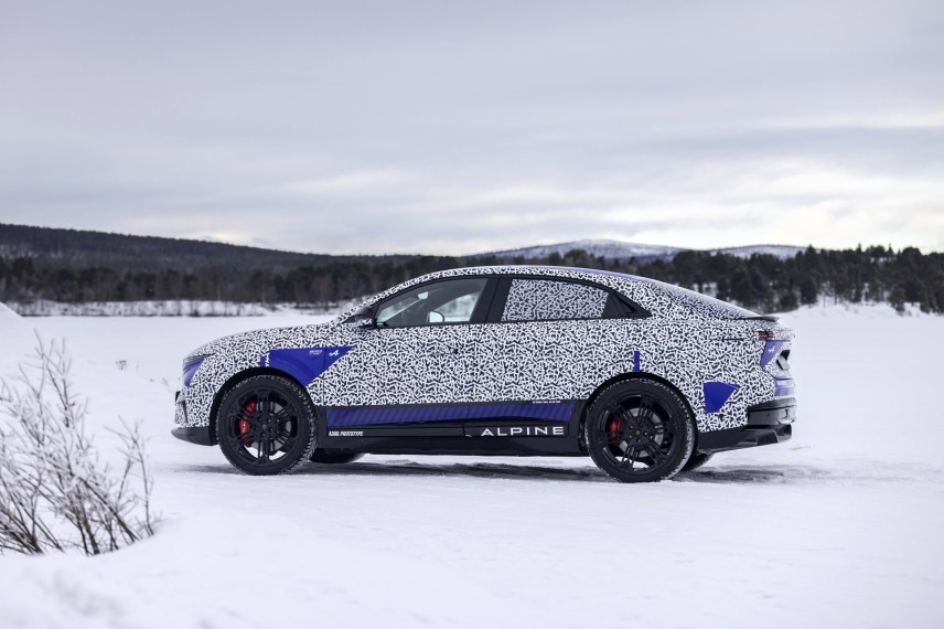 Prototype Alpine A390  tijdens wintertest